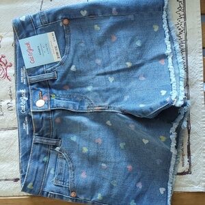 Hearts Denim Shorts
